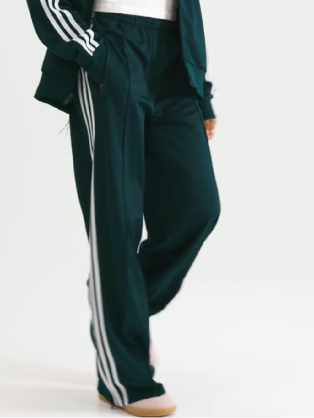 ADIDAS WOMENS 3 STRIP FIREBIRD TRACK PANTS SZ XS NWT AURA GREEN HTF COLOR - Picture 3 of 12